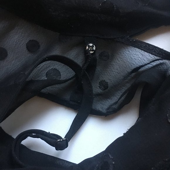 Banana Republic Sleeveless Black Polka Dot Top 10 - Picture 10 of 11